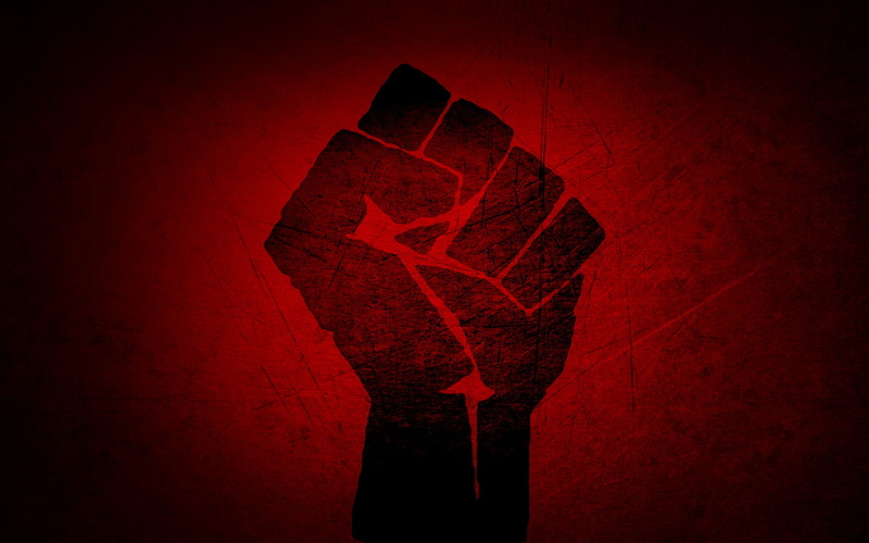 art and craft, nature, rock - object, Raised Fist, history, red, indoors, 2K, fists, studio shot, the past, red background, textured, solid, built structure