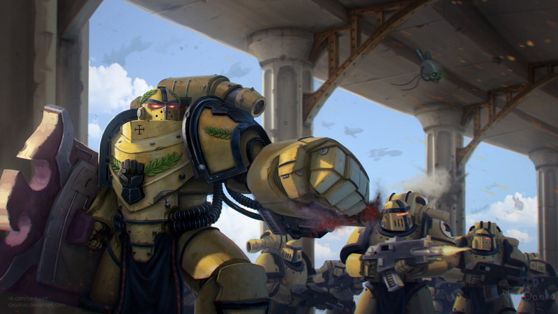Imperial Fists, Warhammer 30,000, Space Marine, Warhammer 40,000, 1080P