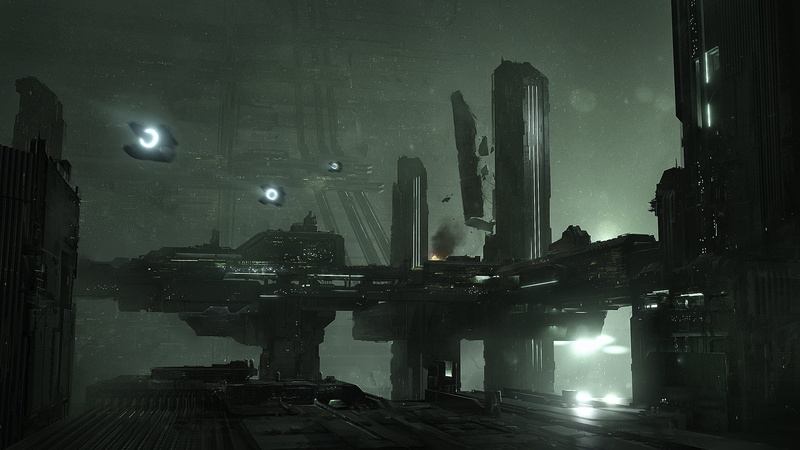digital, artwork, fantasy art, cyber city, science fiction, city, 1080P, fantasy city