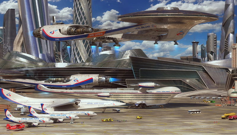 Evgeny Kazantsev, spaceship, futuristic, artist, vehicle, science fiction, artwork, 1080P, airplane, aircraft, sci-fi, fantasy art, futuristic city, digital art