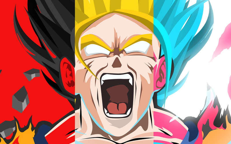 artwork, hd, artstation, minimalism, goku, anime, 2K