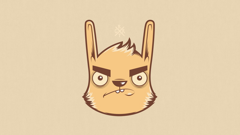 bunny, angry, digital/artwork, mad, rabbit, hd, 2K