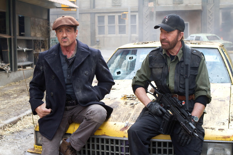sitting, two people, front view, day, mature adult, adult, looking at camera, Sylvester Stallone, standing, people, government, suit, clothing, 4K, Barney Ross