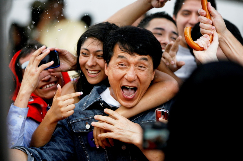 2K, excitement, Actor, outdoors, Celebrity, event, Jackie chan, enjoyment, adult,  star, young adult, positive emotion, happiness, young men, males, men