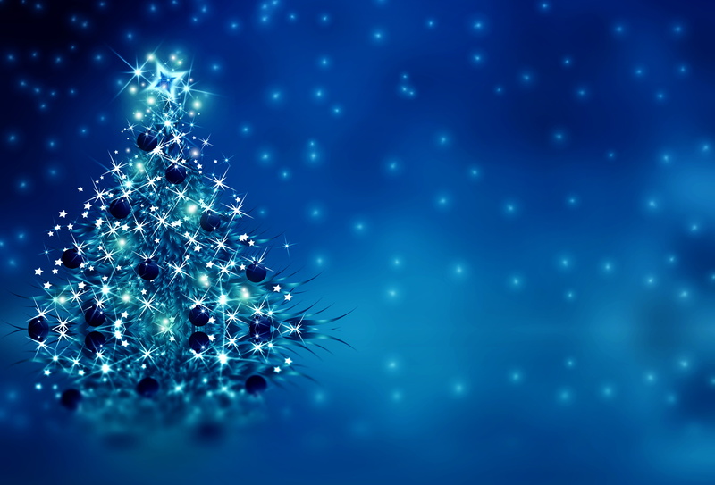 Christmas, Silver, Holiday, 5K, Christmas Tree, Blue, Sparkles