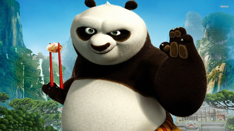 sky, 1080P, movies, portrait, bear, panda - animal, day, art and craft, animal wildlife, nature, mammal, outdoors, animal representation, animal themes