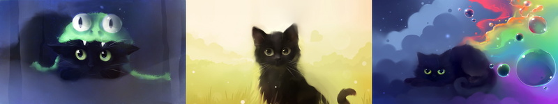 multiple, tripple, kitten, chat, apofiss, cute, dessin, screen, monitor, multi, kitty, cat, 5K, drawing, mignon, chaton, draw