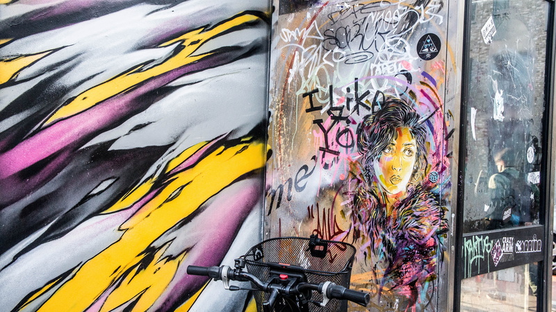 woman, art and craft, day, drawing, representation, you, pink, exciting, street, female likeness, phonebooth, wild, graffity, wall - building feature, backgrounds