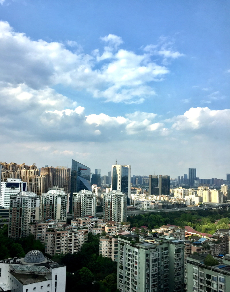 crowded, building exterior, sky, chengdu, architecture, residential district, day, nature, modern, building, apartment, china, cityscape, settlement, tall - high