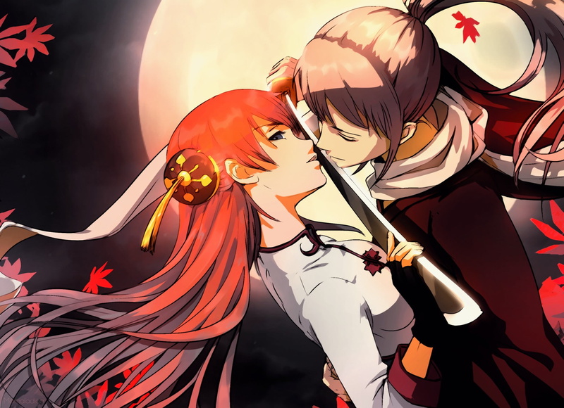 Kagura, art and craft, pattern, outdoors, celebration, lifestyles, Gintama, anime girls, human representation, creativity, costume, arts culture and entertainment