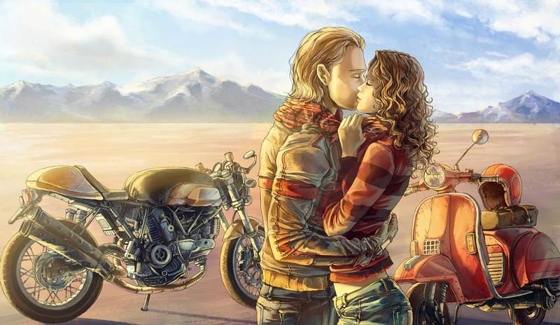 by c85, recreational Pursuit, women, transportation, leisure Activity, caucasian Ethnicity, mountain range, adventure, driving, mountain, woman, scooter