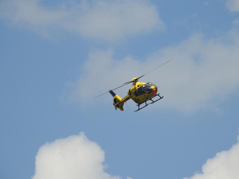 4K, adac, day, low angle view, travel, rescue, save, occupation, sky, help, ambulance service, air rescue, rescue helicopter, germany, on the move, mid-air