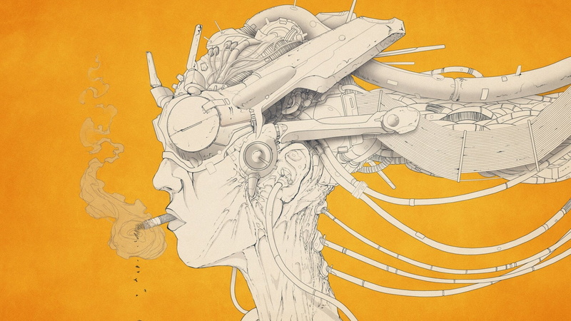 wall - building feature, human representation, representation, robot, adult, human body part, side view, head, yellow, creativity, artwork, weapon, people