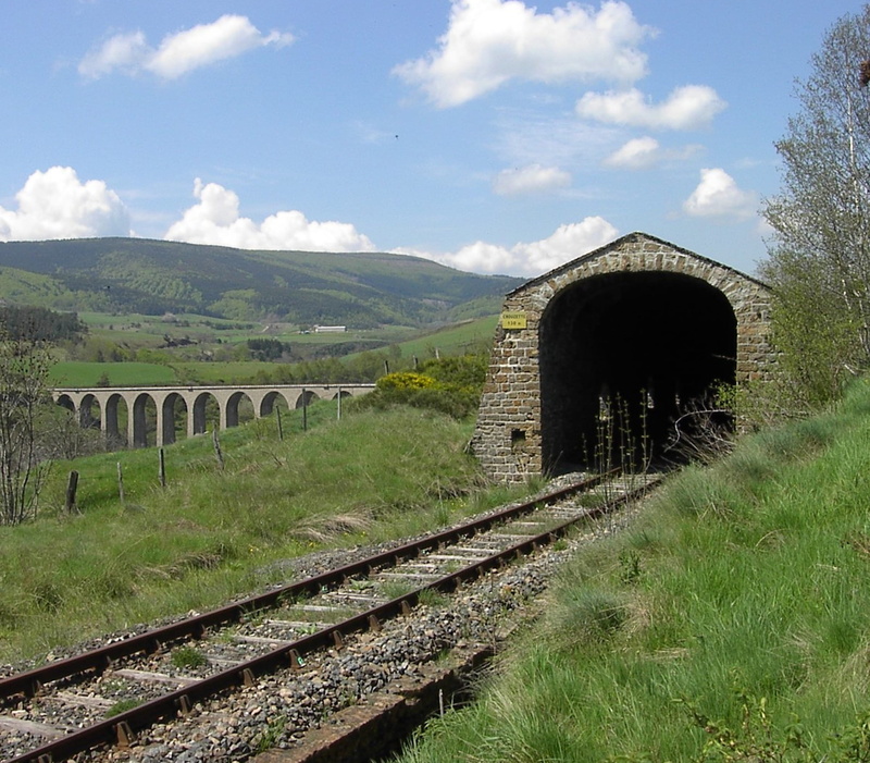architecture, cloud - sky, bridge, spring, outside, mountains, France, arch, rural, sky, connection, nature, train, 1080P, arch bridge, railroad Track