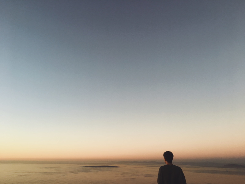 rear view, lifestyles, south africa, guy, horizon, sea, outdoors, beauty in nature, 4K, tranquil scene, horizon over water, nature, tranquility, cape town
