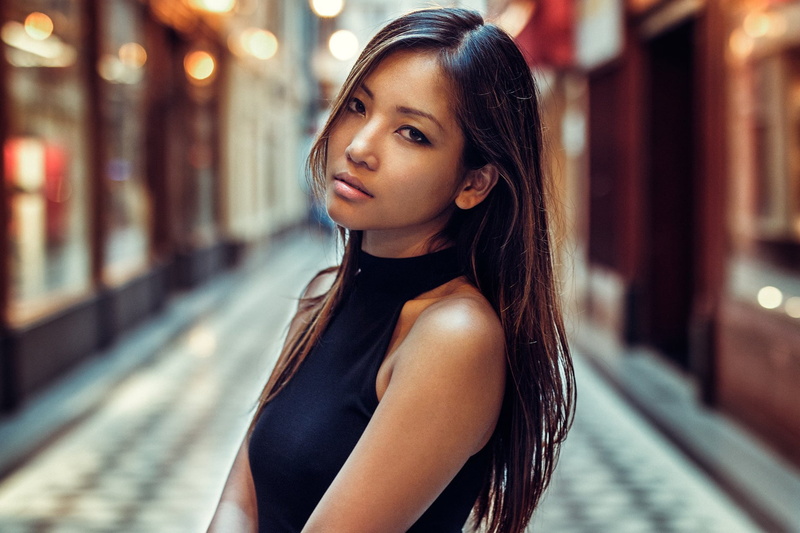 hair, Asian, 1080P, Fabien Mir, Emeline Vu, face, look, girl, portrait