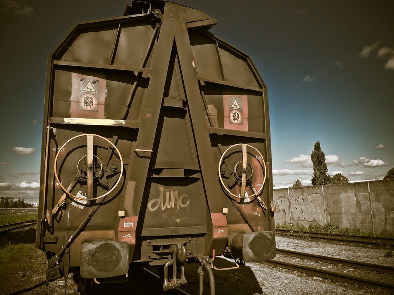 mode of transportation, focus on foreground, abendstimmung, freight train, rail traffic, goods wagons, 4K, transport, transport of goods, transportation