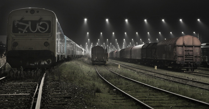 Rail Yard, travel, freight train, Denmark, railroad track, night, Urban, 1080P, communication, nature, shunting yard, Railway, mode of transportation