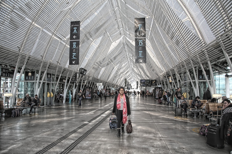 transport, tgv, inside, track, france, travel, group of people, wharf, direction, woman, day, built structure, real people, lifestyles, mode of transportation