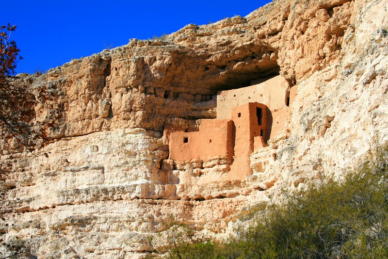 building exterior, southwest, indian, ruins, arizona, ancient, sandstone, sky, historical, desert, dwelling, no people, park, ancient history, old ruin