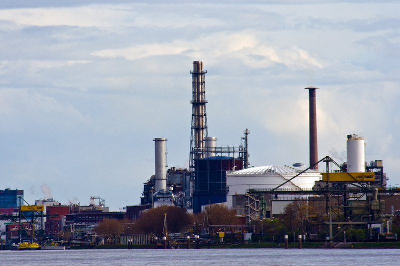 smoke stack, business, industrial equipment, cloud - sky, oil industry, technology, ludwigshafen, architecture, rhine, air pollution, 4K, day, outdoors
