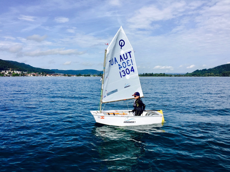 apfelcup, Sail, one person, outdoors, waterfront, day, wind, nature, water, lake, cloud - sky, nautical vessel, Lake Constance, mountain, leisure activity