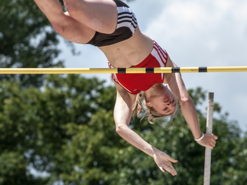 child, human arm, motion, outdoors, effort, pole vault, girls, athletics, competition, tree, nature, junior gala mannheim, healthy lifestyle, 2K, men