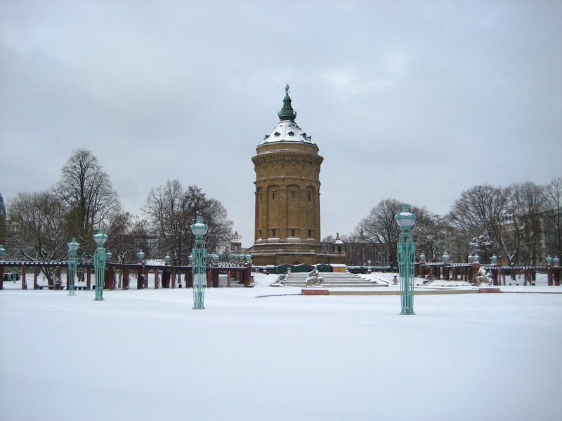 building, historically, government, ice, travel destinations, water tower, frozen, germany, white color, sky, winter, snow, places of interest, snowing
