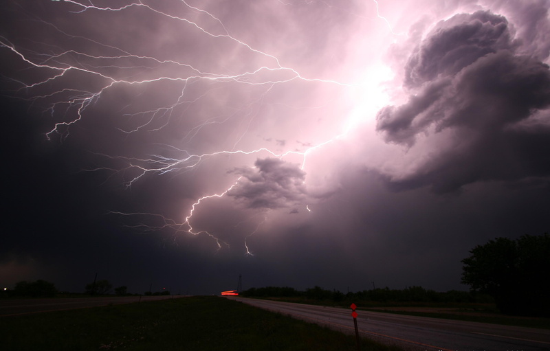 light, flash, road, storm clouds, thunder, rain, bolt, dramatic, landscape, flare, power, danger, dark, powerful, forked lightning, strike, aggression