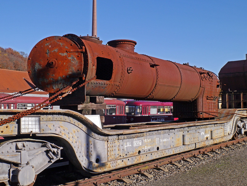 boiler, Railway Museum, freight transportation, bochum, train - vehicle, presentation, bochum-dahlhausen, deterioration, metal, railway, railbus, old, clear sky