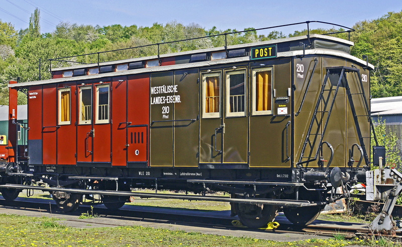 vehicle, sunlight, train - vehicle, turn of the century, transportation, national railway, bochum-dahlhausen, color, Post, architecture, restored, railroad car