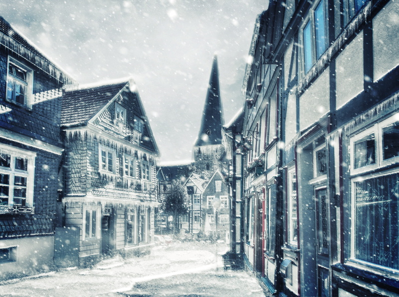 dark, city, ruhr trail, street, city life, blast furnace, snowing, nature, blankenstein, architecture, snowflake, 2K, hattingen, extreme weather, window