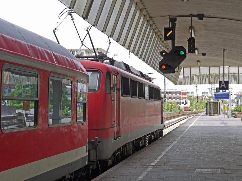 railroad station platform, central station, e 10, train - vehicle, platform, journey, train, münster, transportation, br110, departure, railway, canopy
