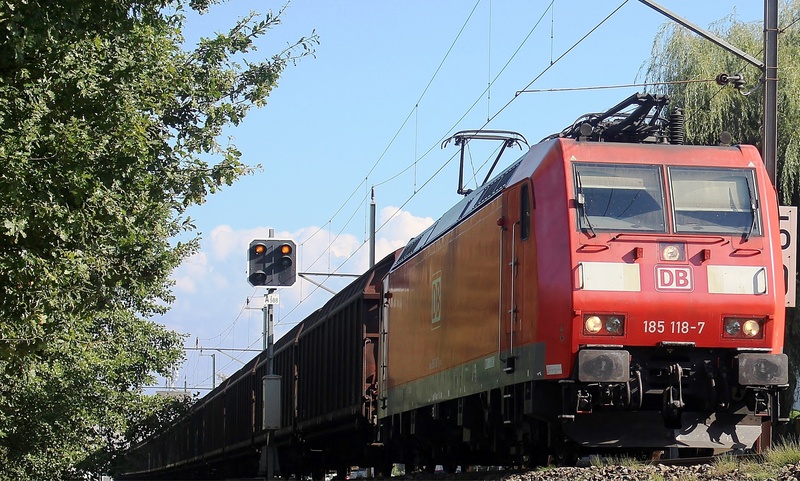 no people, train - vehicle, train, land vehicle, passenger train, mode of transportation, switzerland, tree, sky, signal, freight train, railroad track