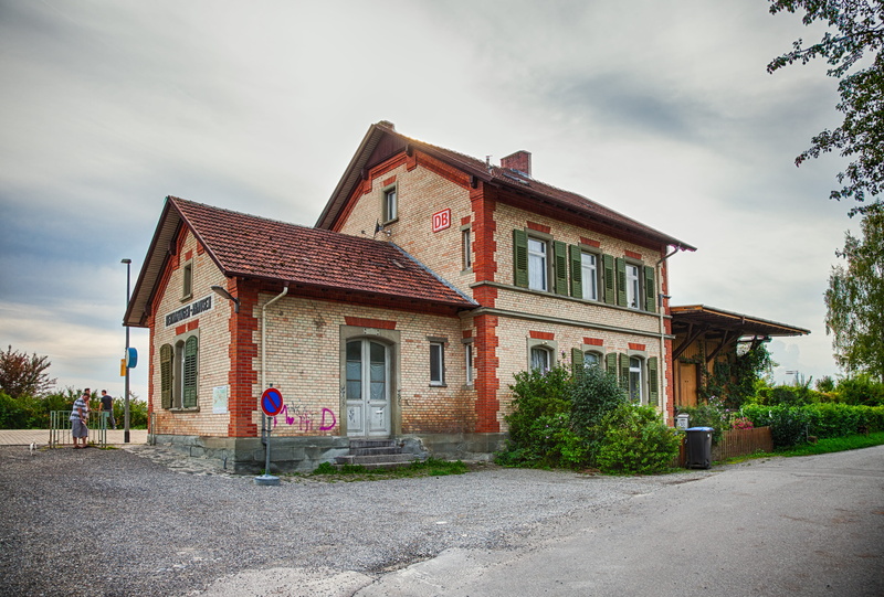 street, train, old, railway station, no people, city, grass, tree, plant, sky, outdoors, deutsche bundesbahn, 5K, building exterior, railway, brick, house