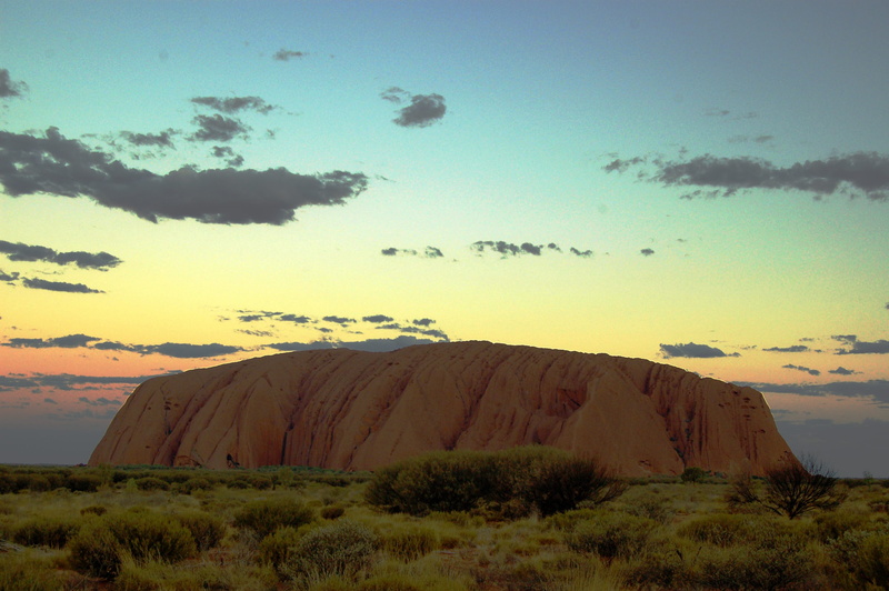 beauty in nature, idyllic, 2K, environment, land, nature, non-urban scene, mood, uluru, no people, tranquil scene, travel destinations, rock - object