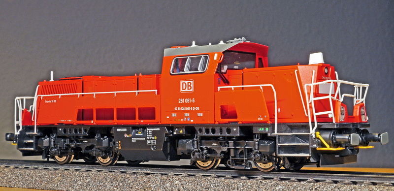 no people, train - vehicle, model, railway, outdoors, land vehicle, wheel, track, br261, container, sky, mode of transportation, train, switcher, voith
