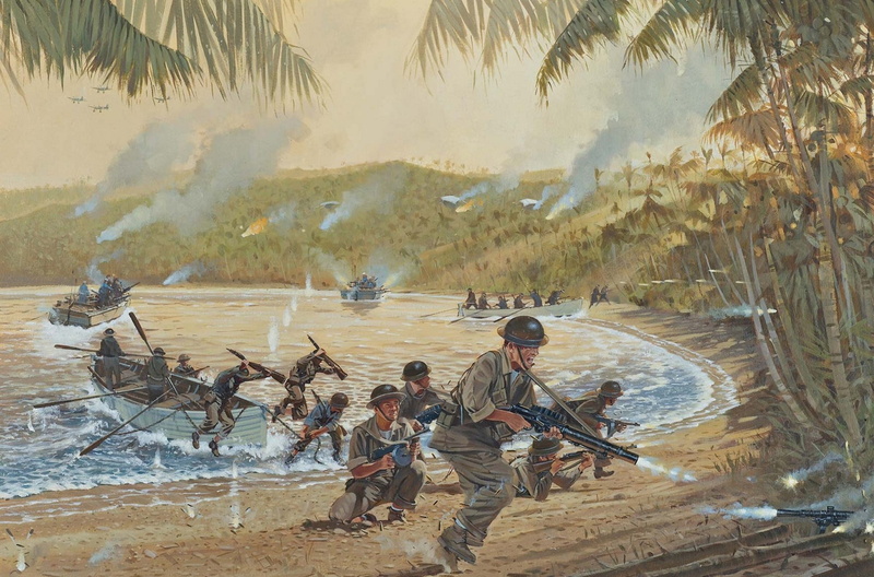 breaks, 1080P, war, WW2, Philippines, soldiers, smoke, machine gun, boat, figure, landing, boats, Laguna, rifle, machines, fire, shots