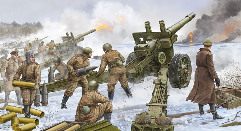 human representation, figure, aggression, gun, day, The great Patriotic war, Howitzer, sculpture, 1080P, military, operating, male likeness, The Red Army