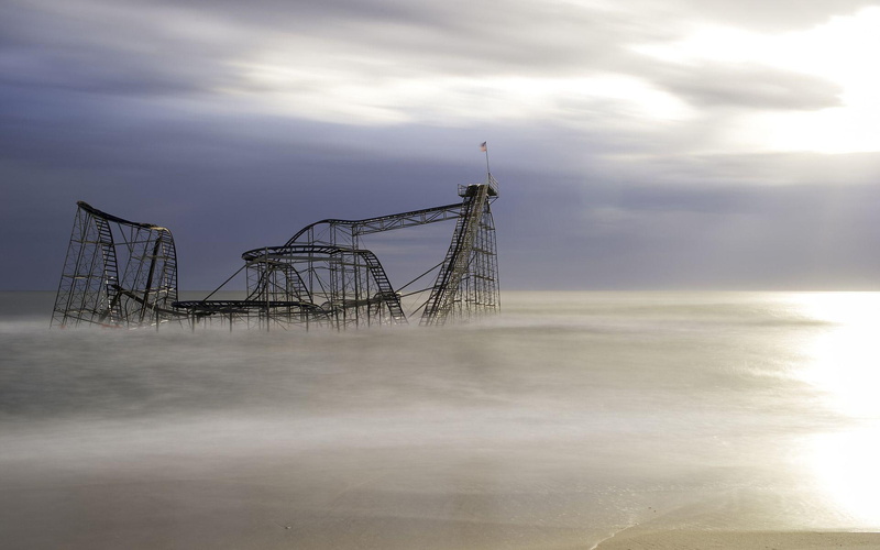 photography, 1920x1200, coaster, 1080P, ocean, cloud, roller, roller coaster
