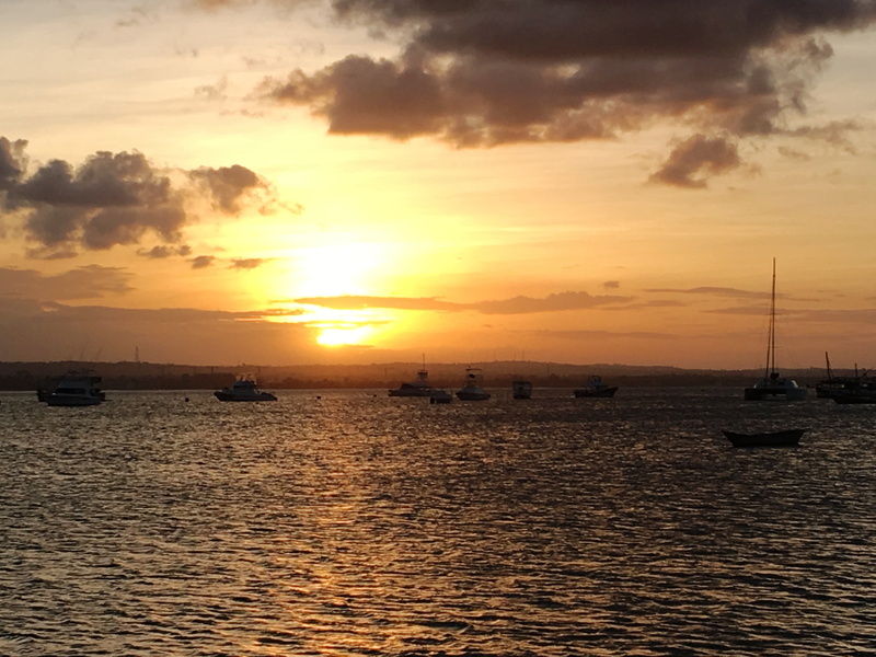 transportation, sky, dar es salaam, bright, tranquility, cloud - sky, waterfront, ship, scenics - nature, nature, sea, no people, sunset, outdoors, evening