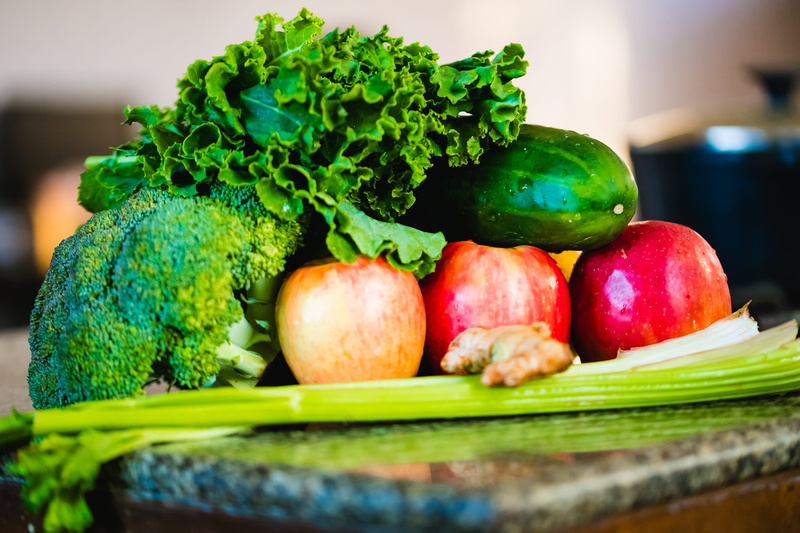 vase, tray, vegetable, apple - fruit, cucumber, photography, pottery, planter, herbs, wellbeing, focus, raw food, produce, broccoli, food, selective focus