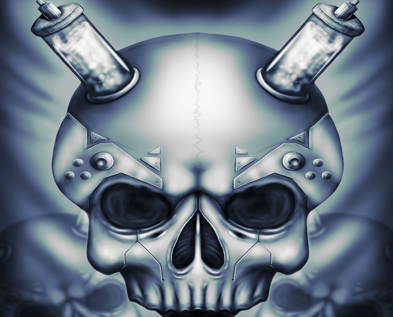 cyborg, studio shot, creativity, abstract, reflection, art, human skeleton, blue, metal, shape, Dar, indoors, eyeglasses, art and craft, technology, representation
