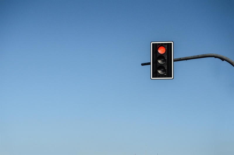control, stoplight, safety, traffic lights, stop, light, outdoors, road, day, red light, 2K, guidance, communication, signal, red, road signal, blue, traffic