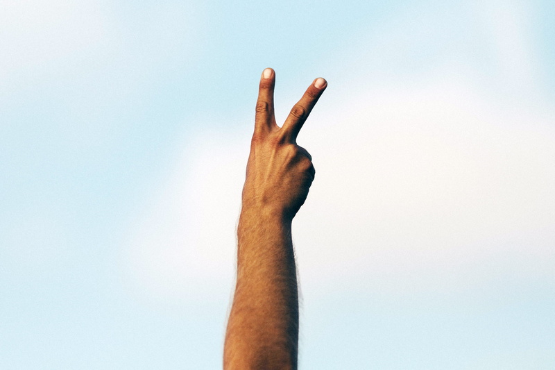 human arm, personal perspective, body part, sky, unrecognizable Person, human limb, men, 4K, day, gesturing, copy Space, people, peace, hand raised, sign