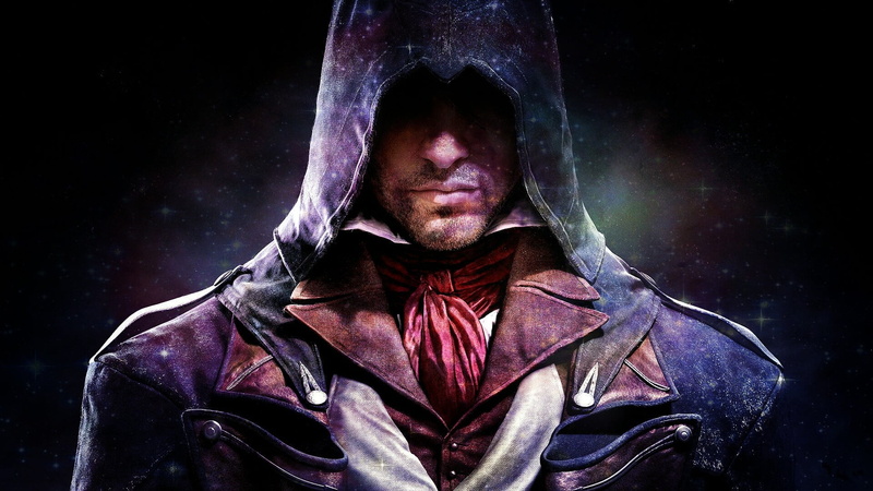 front view, human body part, indoors, assassin, gothic style, black background, hood - clothing, edit, Assassins Creed, spirituality, s, one person, fear