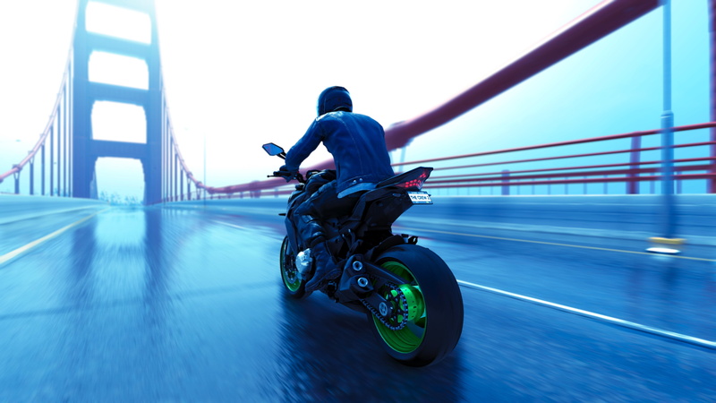 game, 4K, Kawasaki Z1000, The Crew 2, superbike, screen shot, game poster, video games, video game art