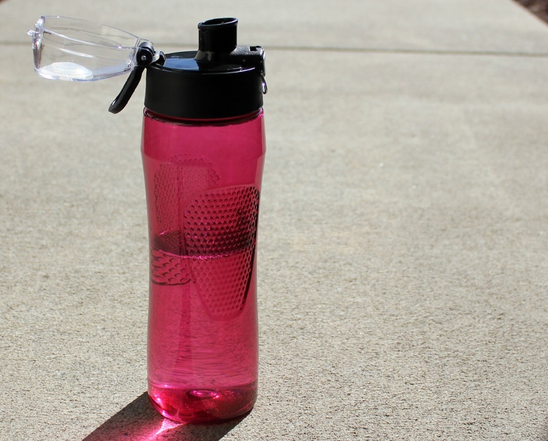 liquid, outdoors, plastic, red, pink color, water, image, table, sports, opened, container, drink, still life, close-up, cool, under armour, water bottle