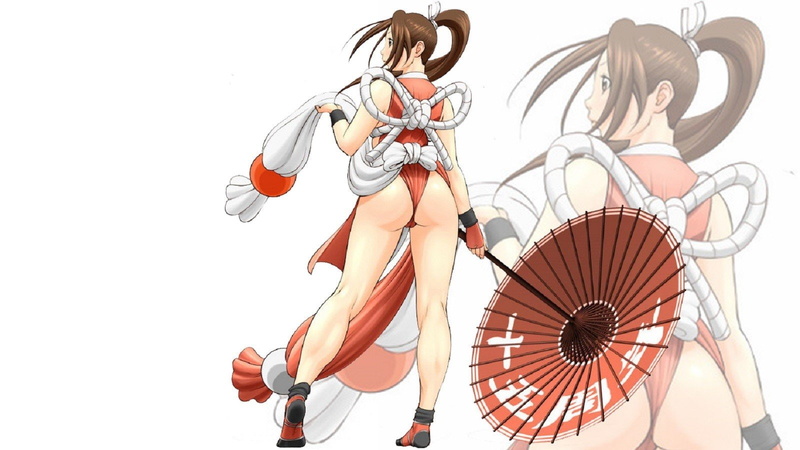 umbrela, warrior, fighter, anime, 720P, mai, beauty, shiranui