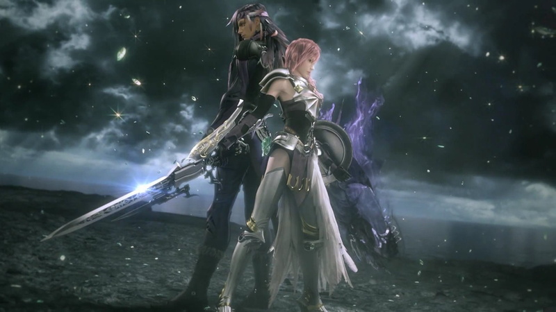woman, man, Final Fantasy XIII-2, Final Fantasy, 1080P, anime, character, Caius Ballad, Lightning (Final Fantasy)